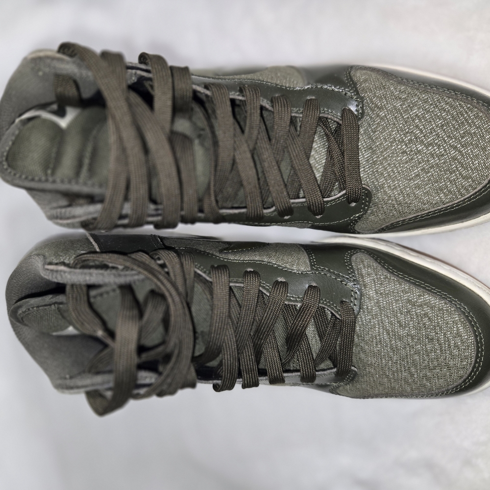 Nike Green High-Top Sneakers with Mesh Panels